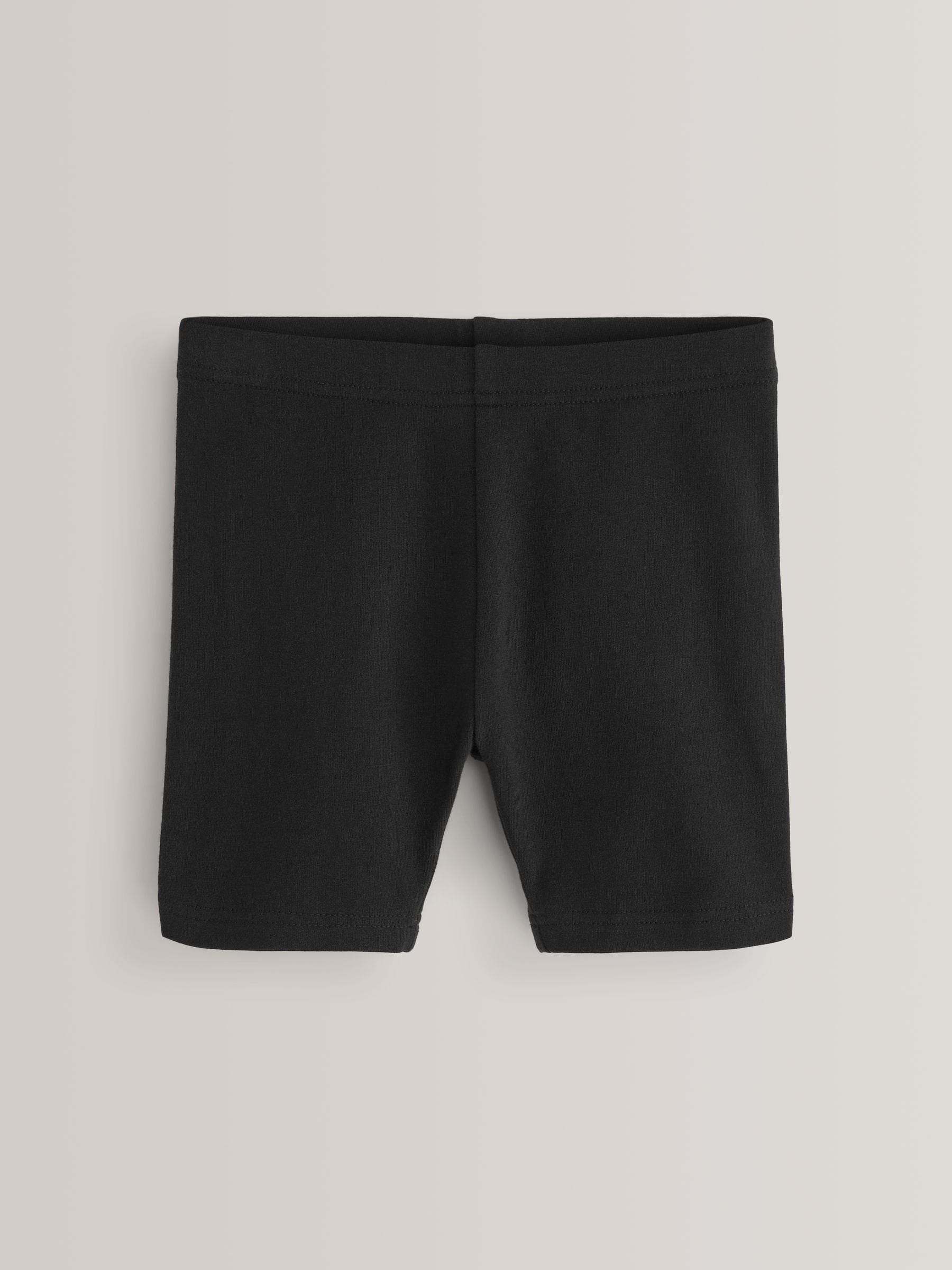 Zwart - Verpakking van 5 stretchy fietsshorts met hoog katoengehalte (3-16jr)
