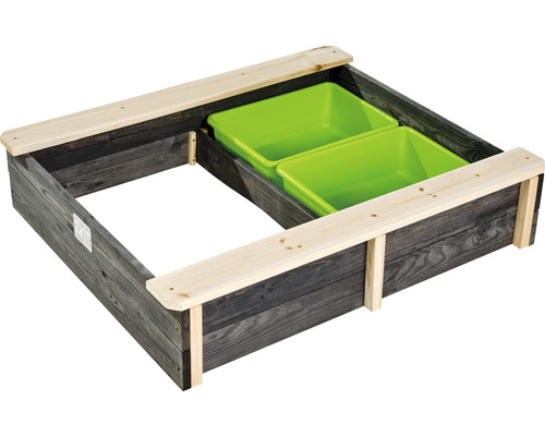 EXIT Aksent houten zandbak, 97x77x20,4 cm, grijs