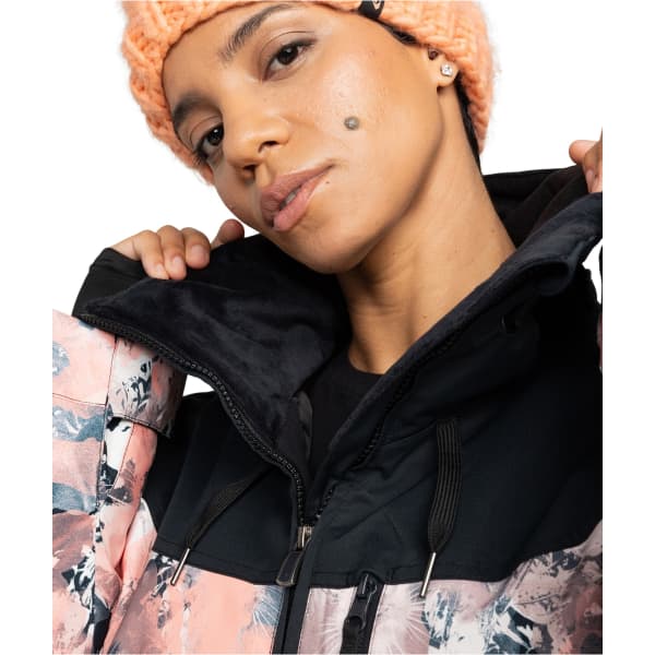 Veste de ski ROXY PRESENCE PARKA PEACH PINK DREAMY PICTURE