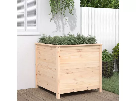 Jardinière 82,5x82,5x78 cm bois de pin massif