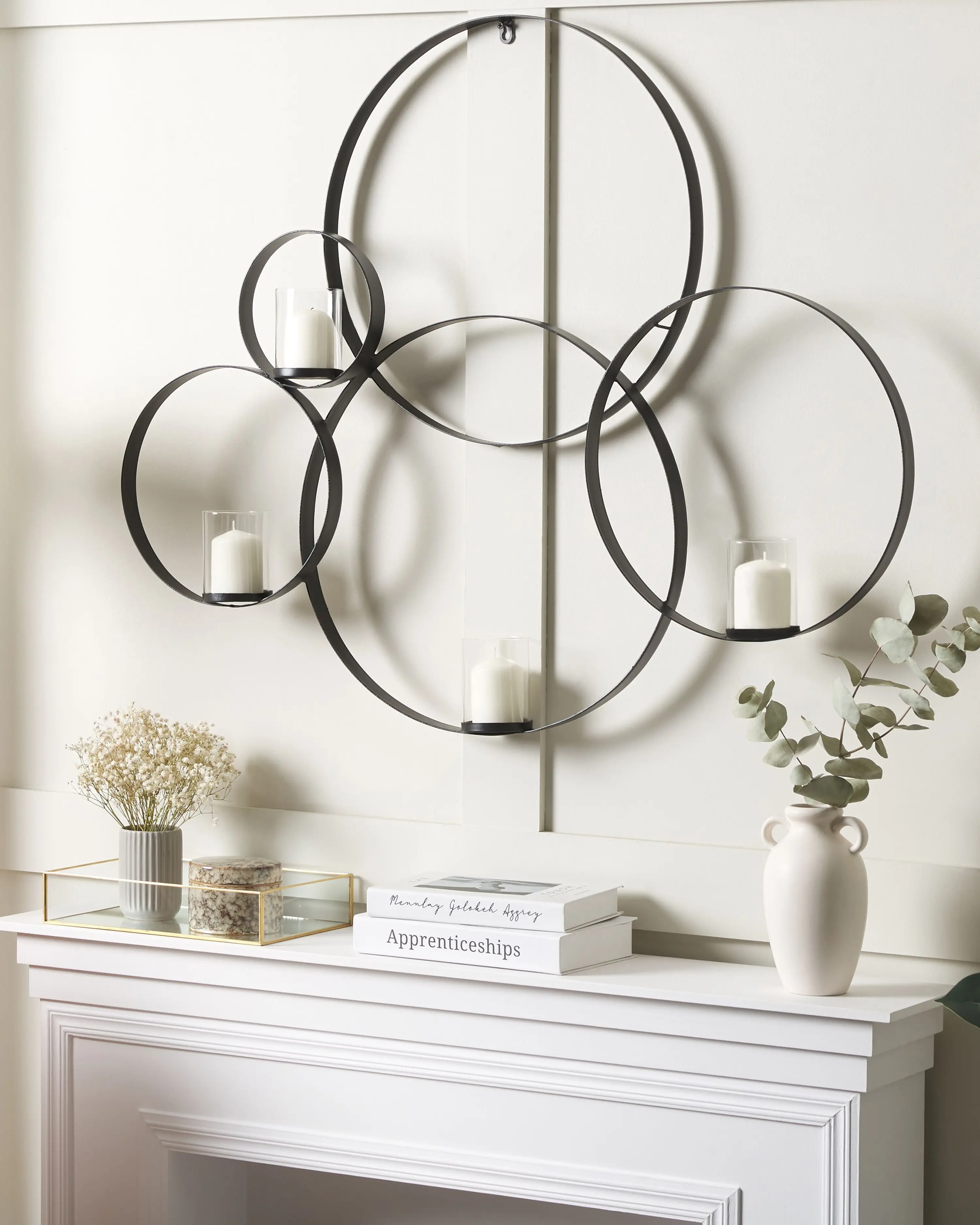 Wandkandelaar BURU Metaal 80 cm Zwart