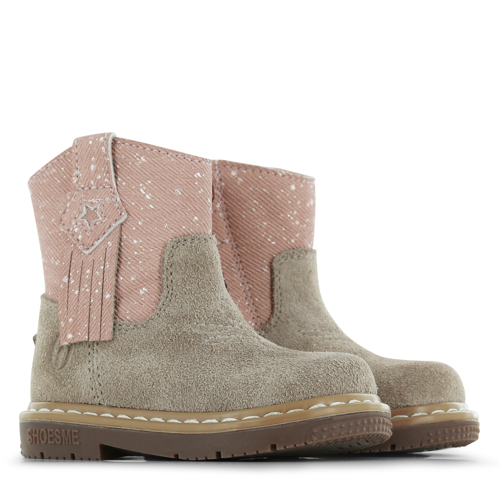 Shoesme rosa Stiefel mit Fransen