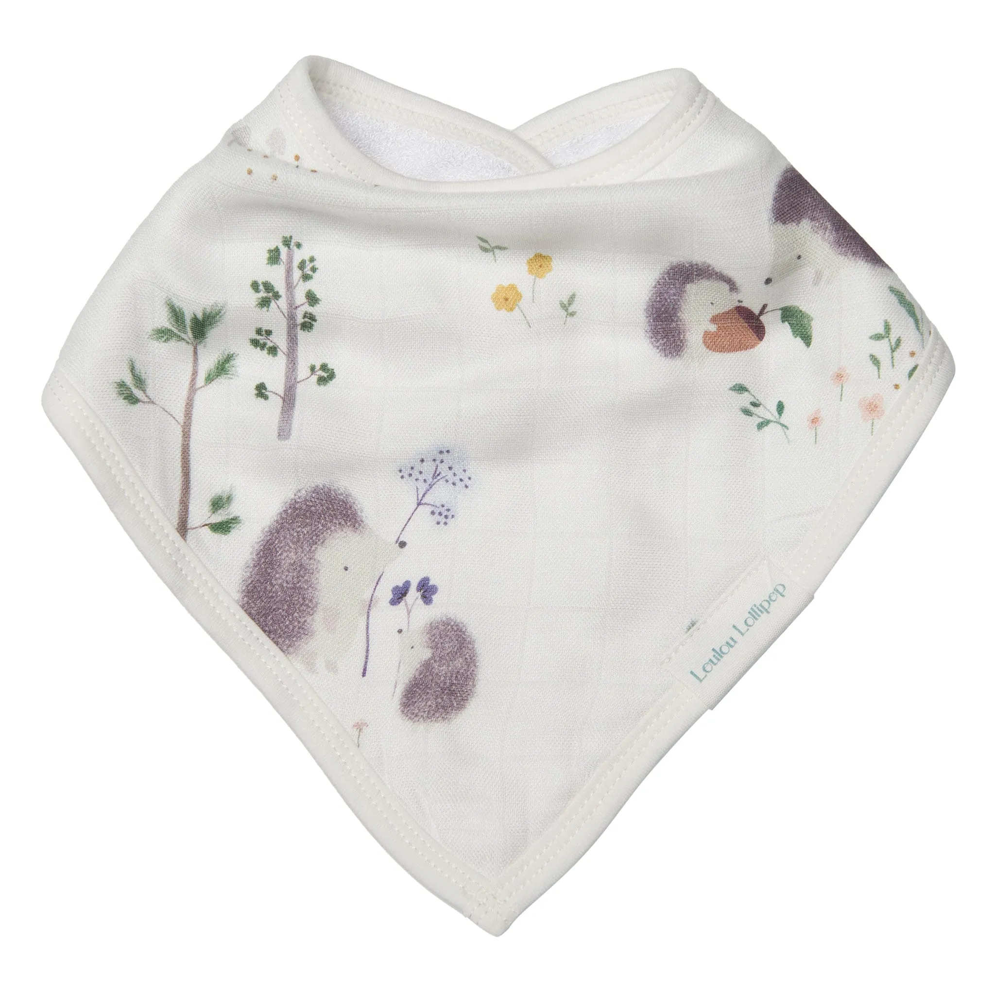 Loulou Lollipop Bavoirs Bandana Mousseline Paquet de 2 - Hérissons