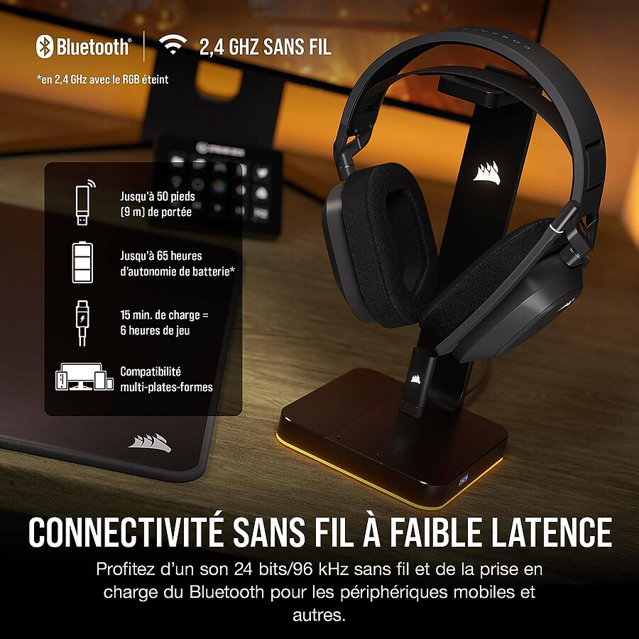 Corsair HS80 Max Wireless - Noir