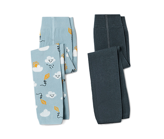 2 Kleinkinder-Strickleggings, Wolke