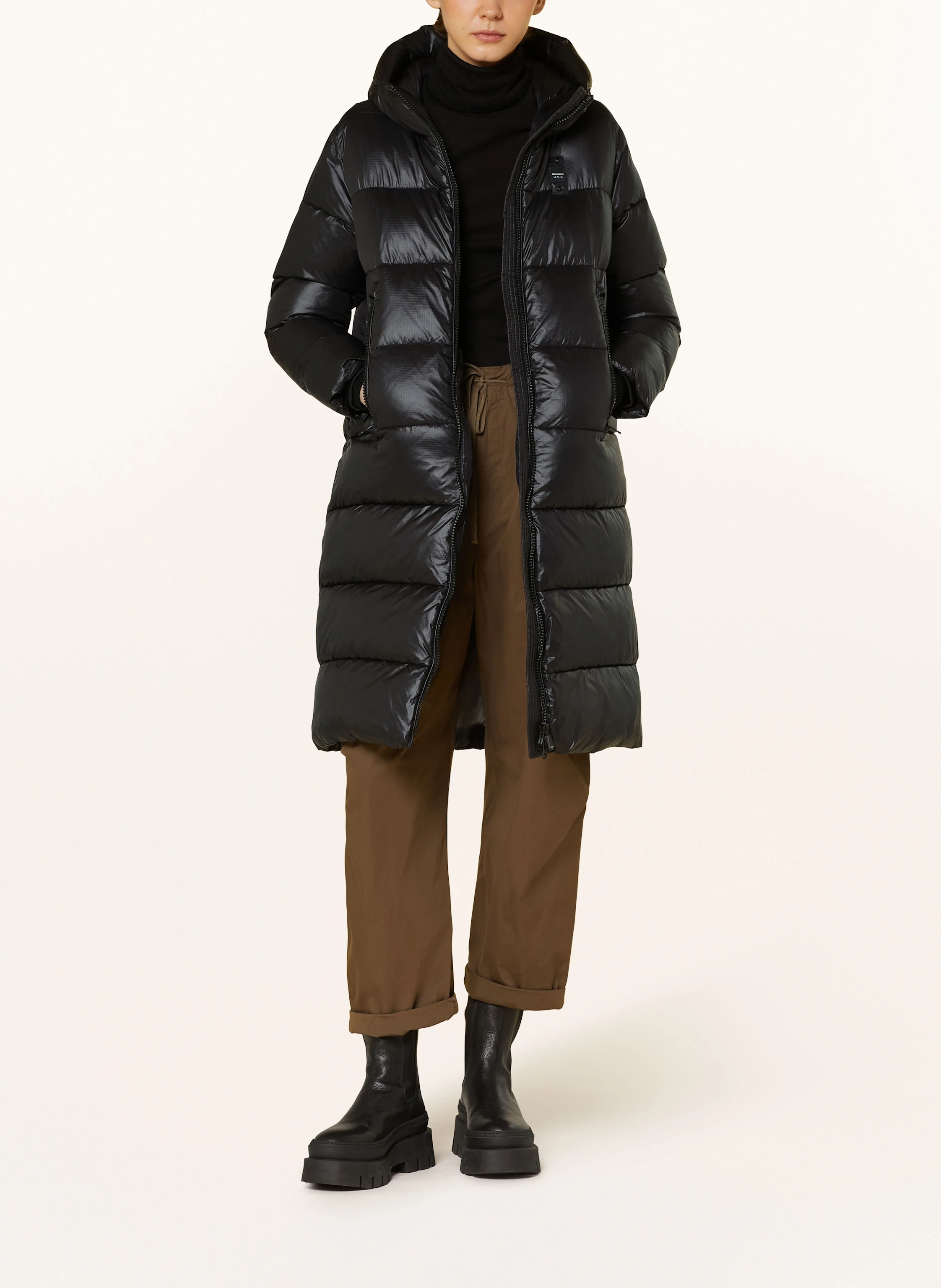 Blauer Steppmantel MARTHA