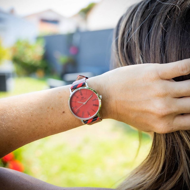 Montre Femme GIORGIO bracelet Cuir Noir
