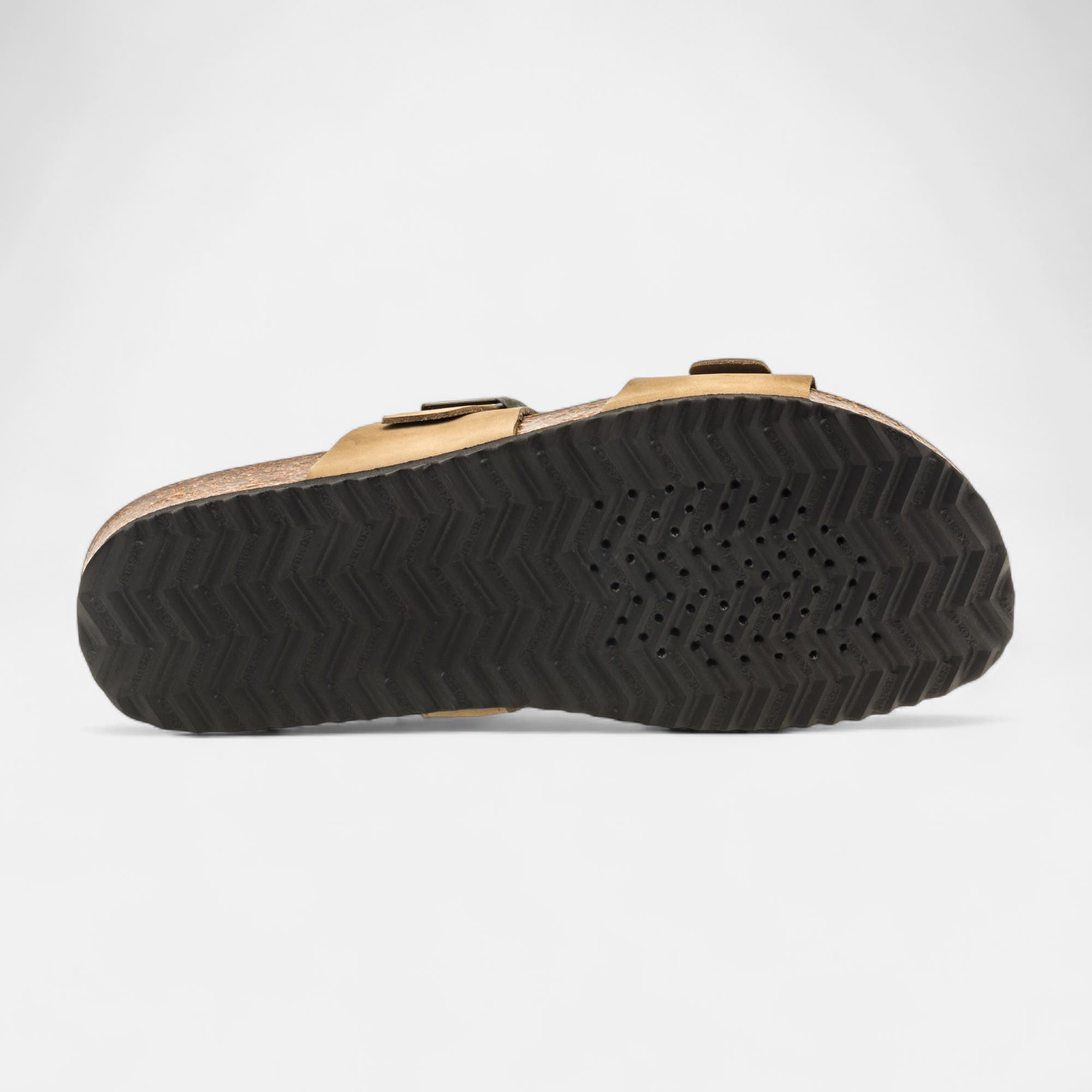 Mules semelle liège Homme en cuir beige