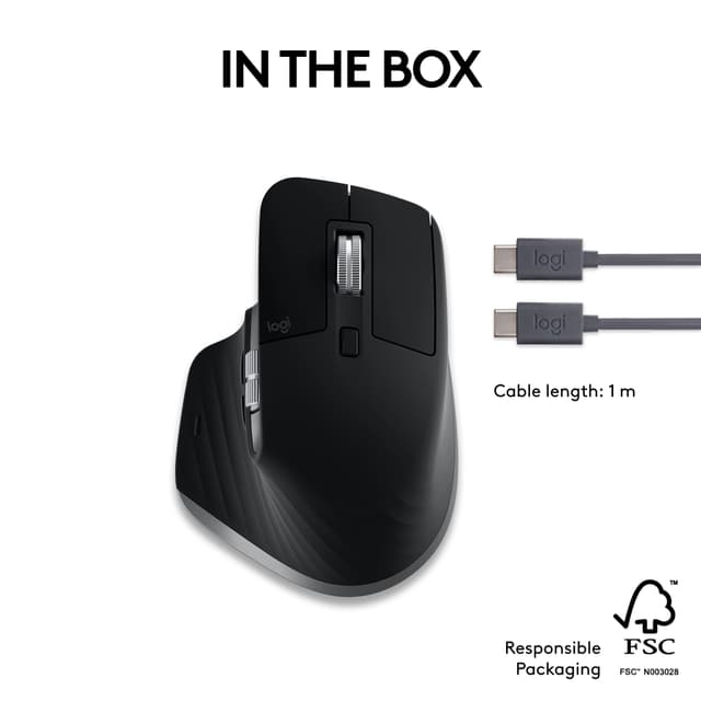 Logitech MX Master 3S for Mac trådløs mus (space grey)