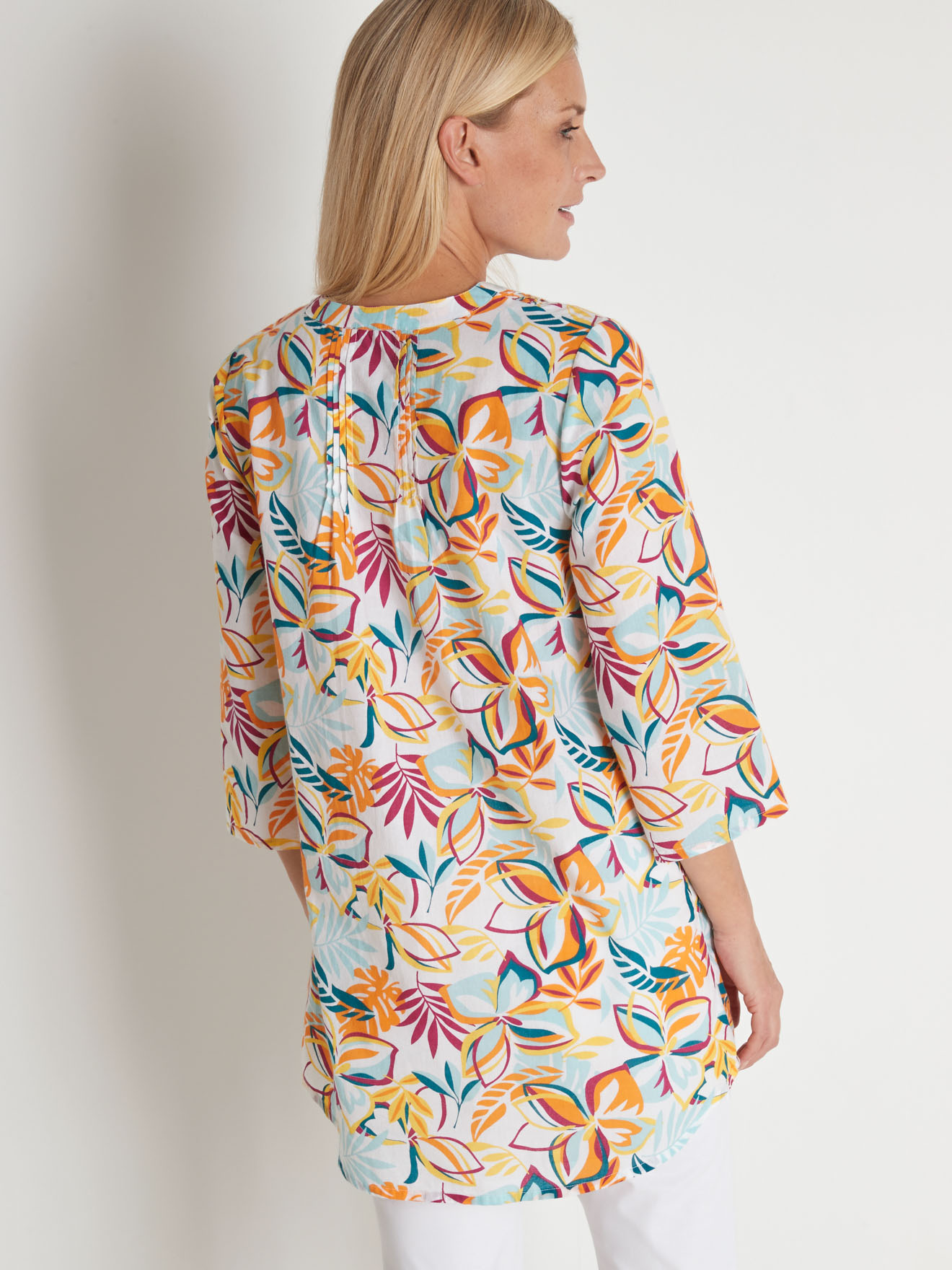 Chemisier-tunique en voile pur coton