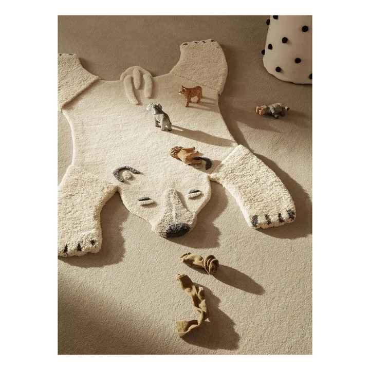 Ferm Living Kids Tapis tufté ours polaire | Blanc cassé