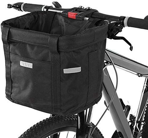 Fietsmand - Opvouwbaar - 34 x 24 x 8 cm - Voor Kleine Hond - Met Stuuradapter