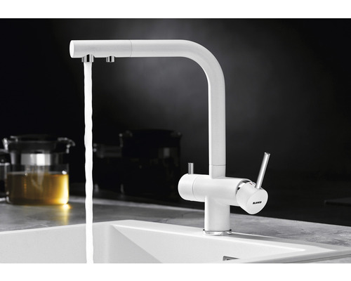 Blanco keukenkraan met filterfunctie FONTAS II silgranit wit mat 523134