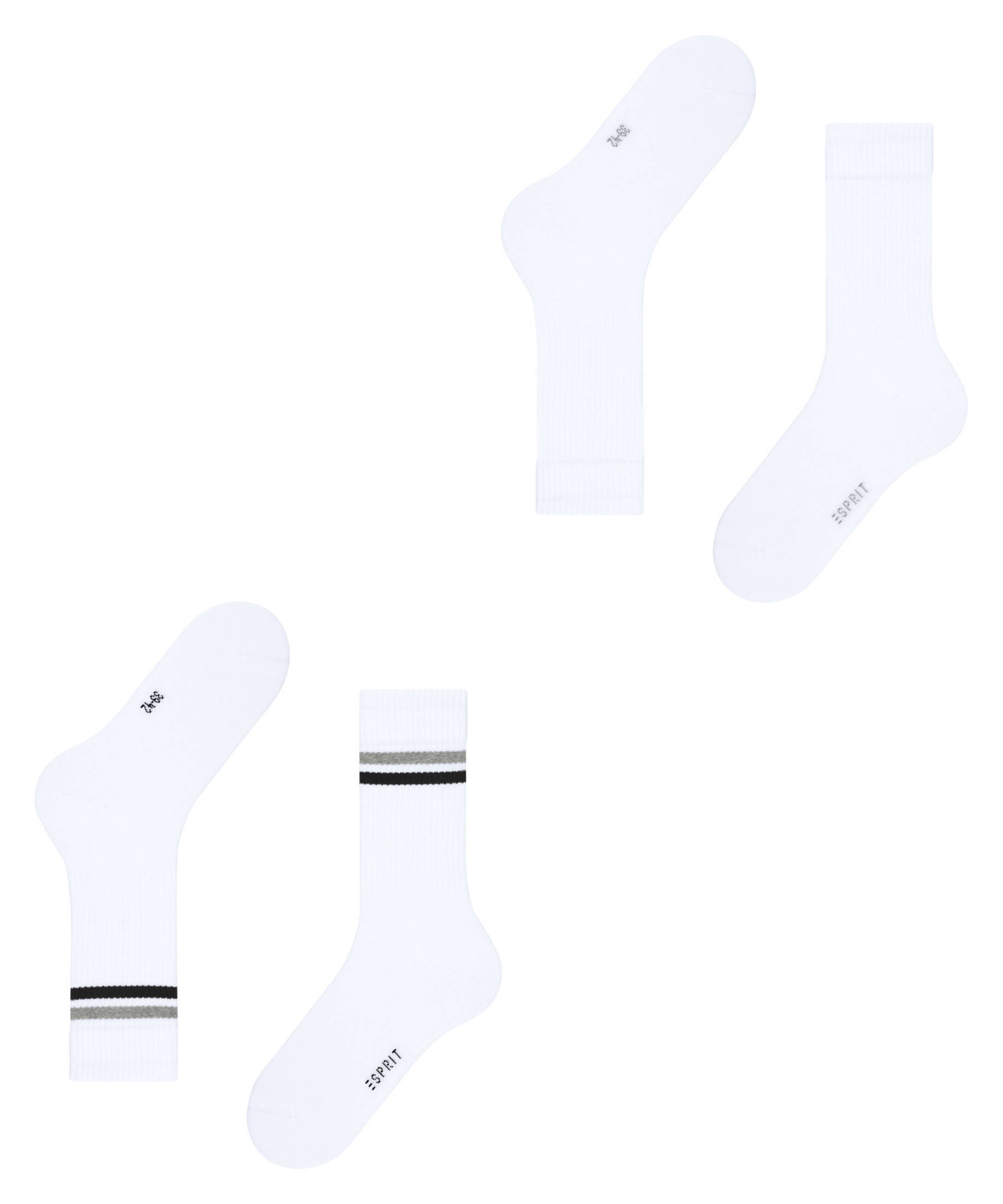 Esprit| Herren Socken Tennis Stripe 2-Pack
