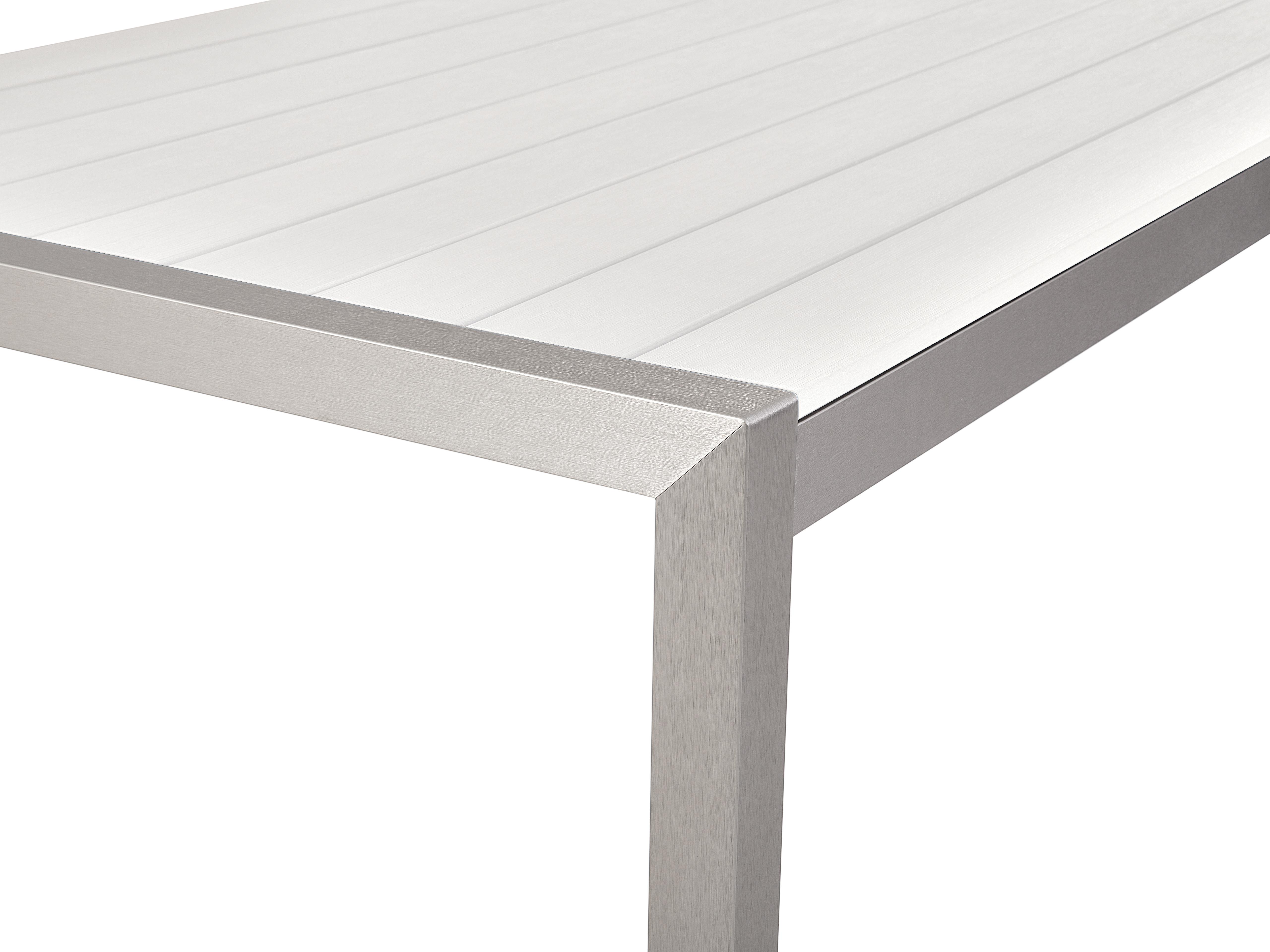 Tuin eettafel VERNIO 180 cm 90 cm Metaal Wit