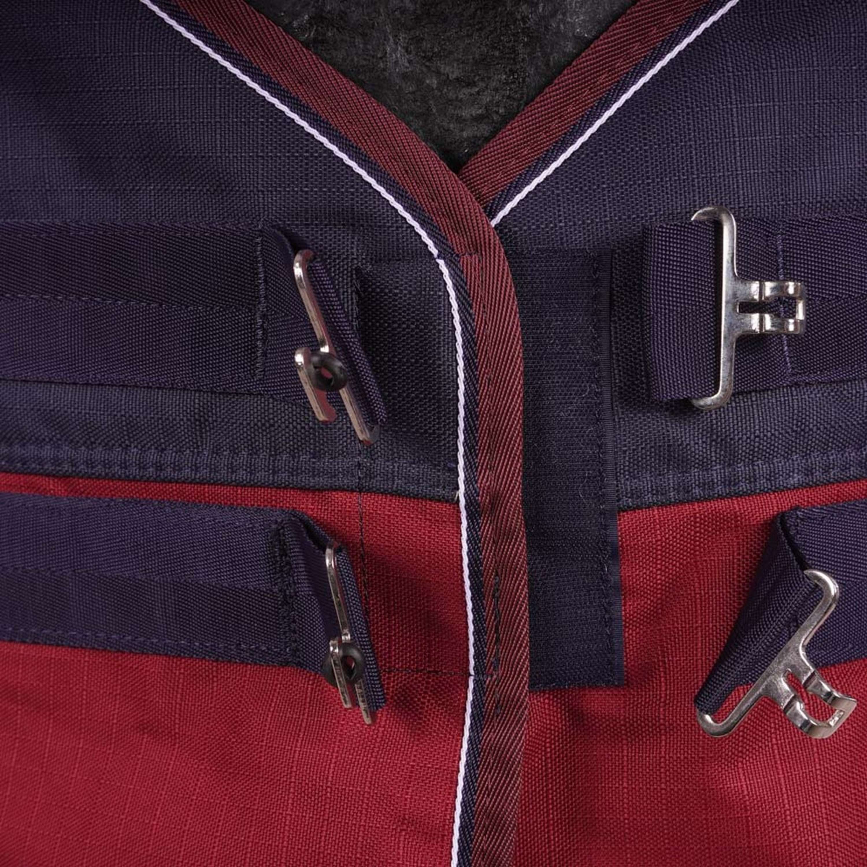 EQUITHÈME Outdoordeken Tyrex 1200D 150g Navy/Bordeaux