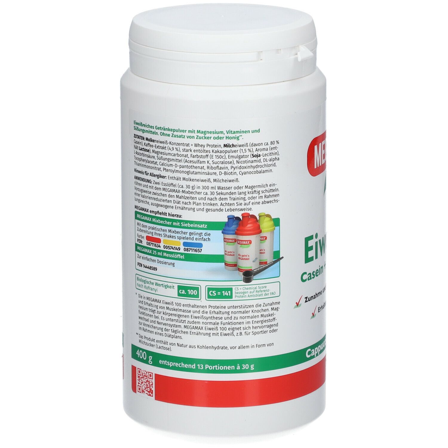 MEGAMAX® Nutrition Eiweiß 100 Cappuccino-Geschmack
