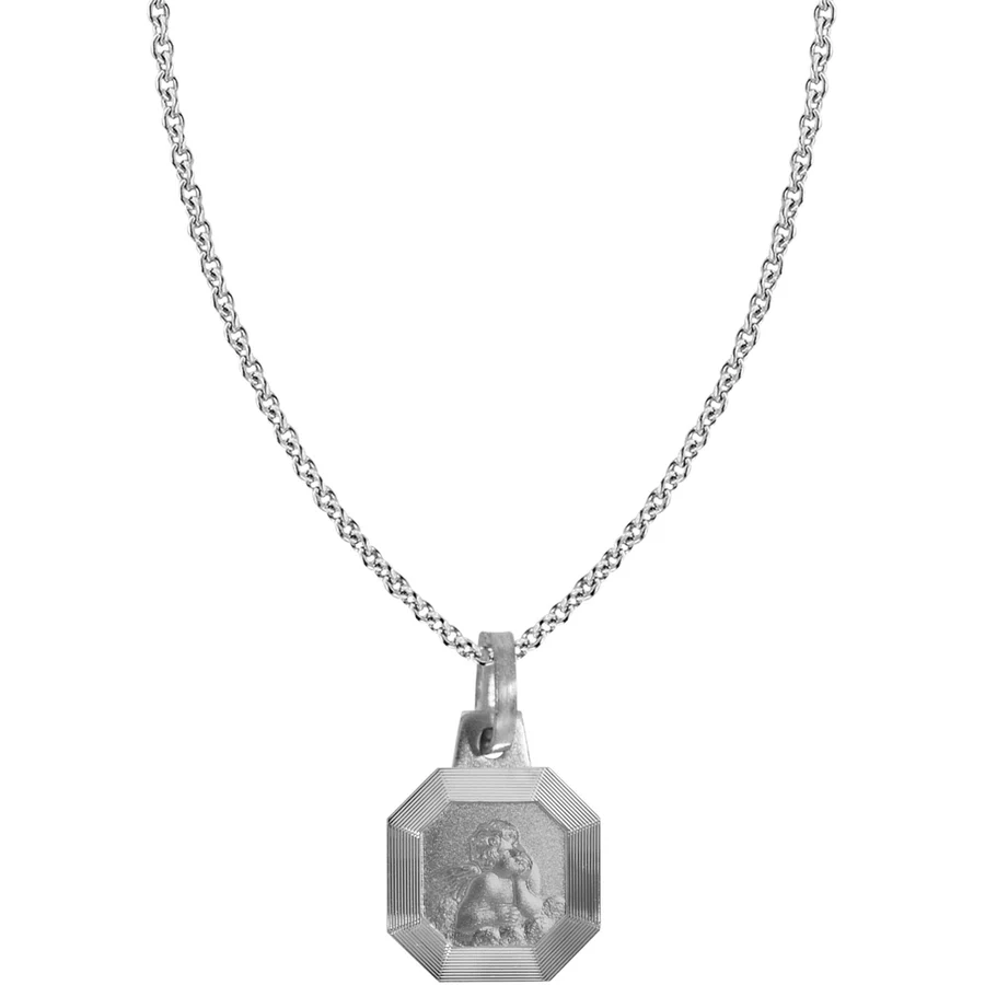 trendor Silberkette mit Amor-Anhänger silver