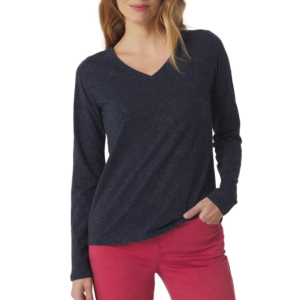 TBS T-shirt Manches Longues Marine Femme TBS Arctique