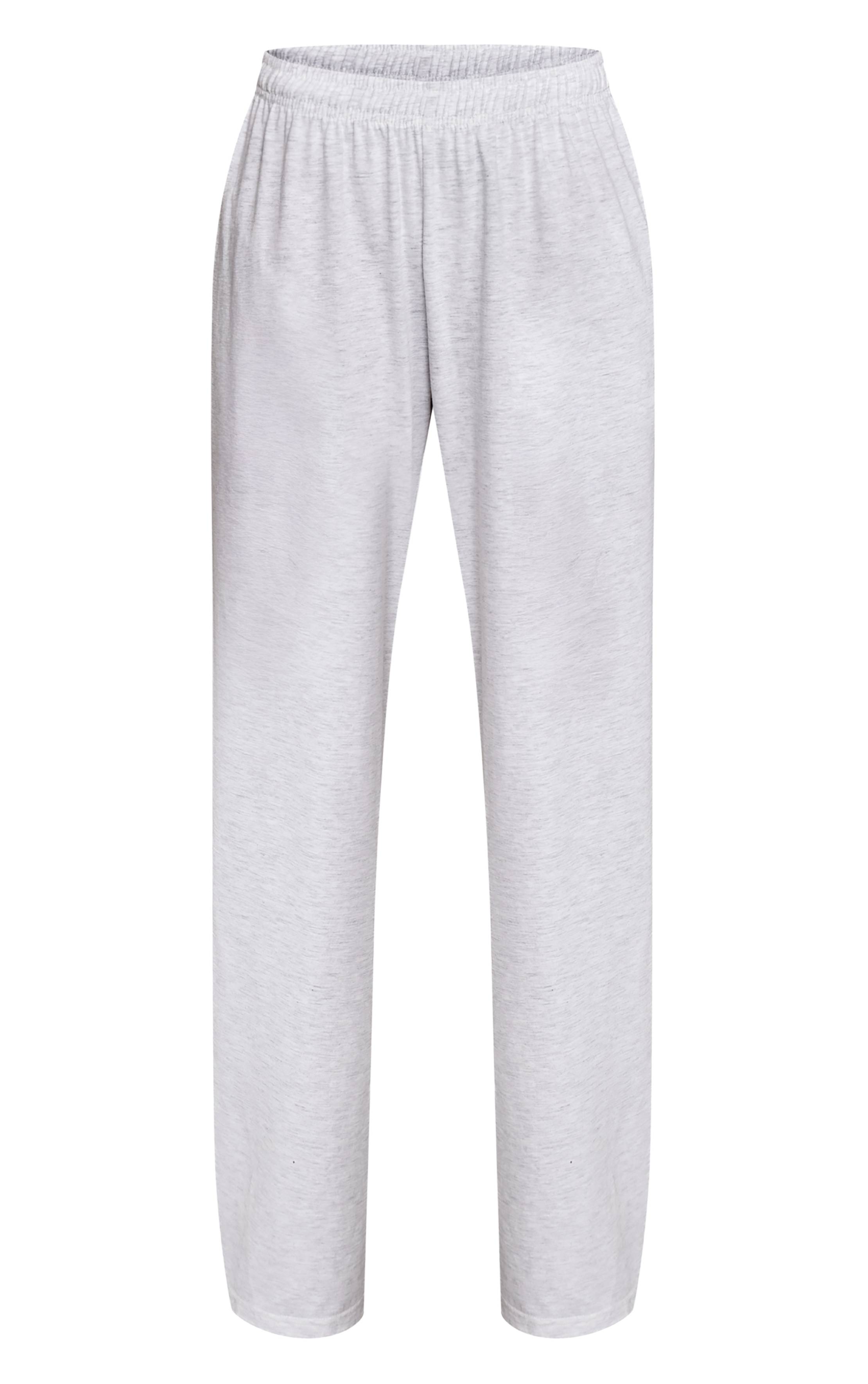 Gris Cendré Jogging Décontracté En Coton Avec Cordon De Serrage Contrasté