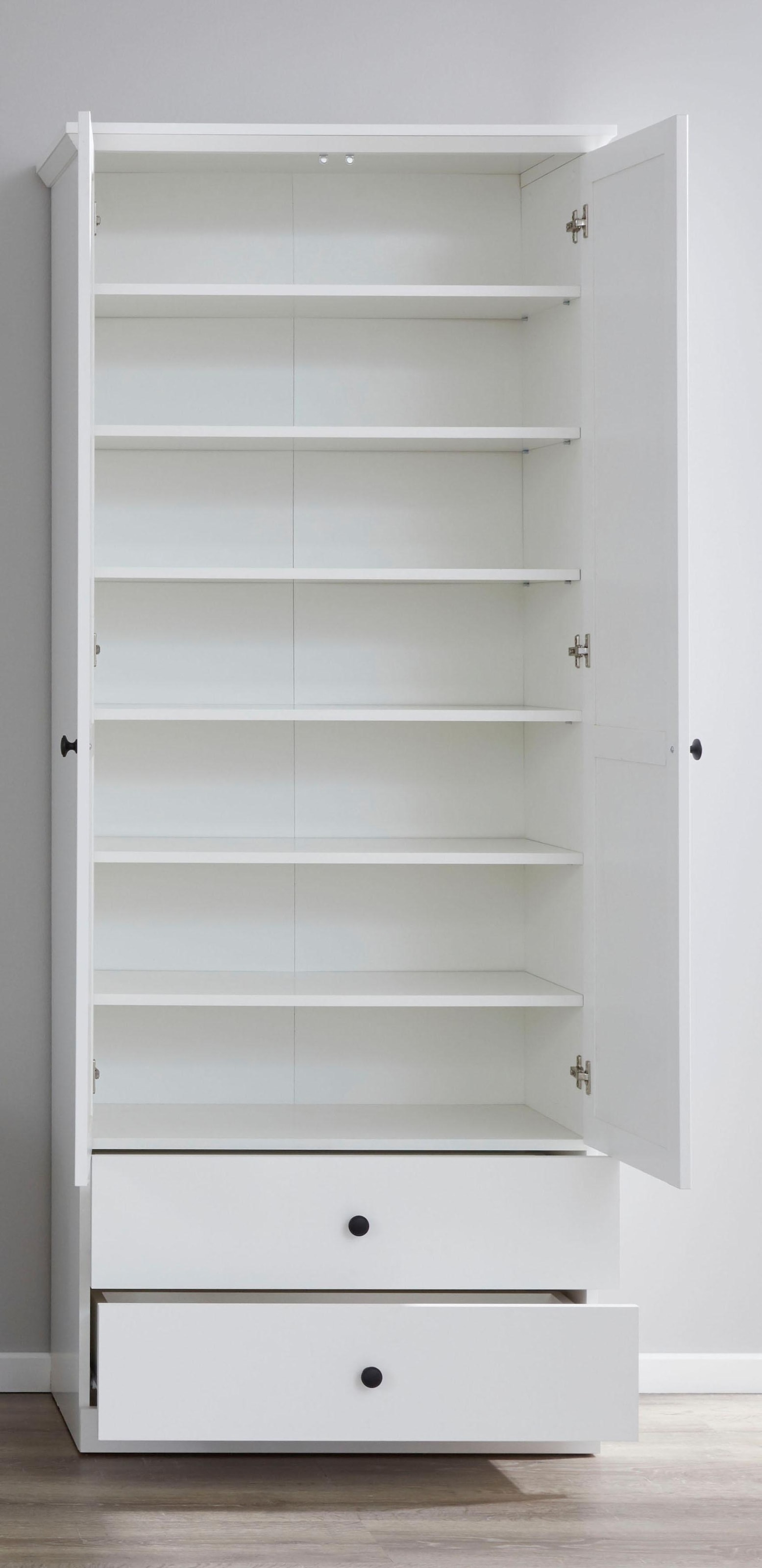 Home affaire Garderobenschrank »Örebro« zeitloser Landhausstil, mit Vollauszug