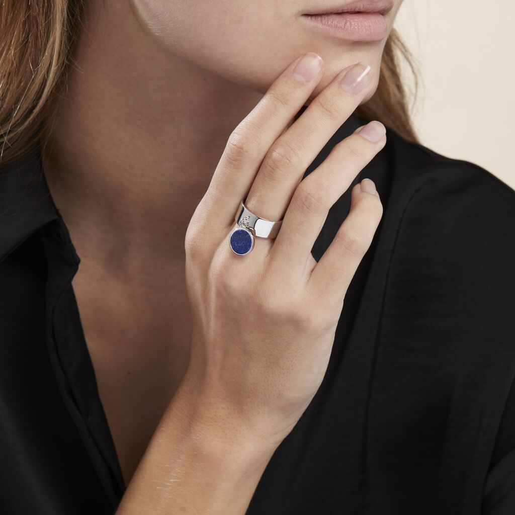 Bague Camillo Argent Blanc Lapis Lazuli