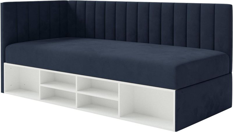 Jeugdbed - Dickins - Donkerblauw - Bedframe - 94 cm breed - 204 cm diep - 92 cm hoog