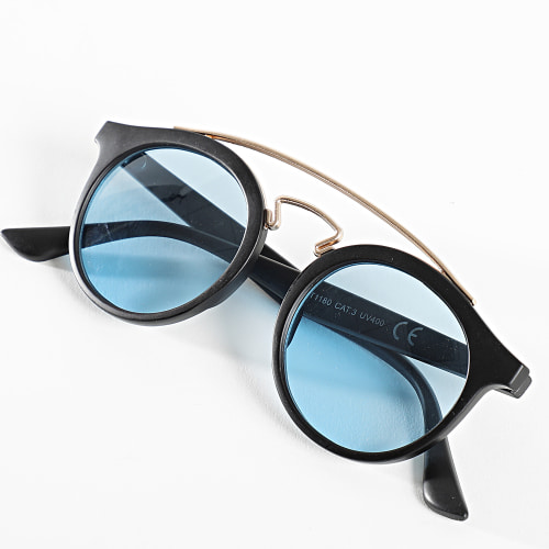 Lunettes De Soleil Noir Dégradé Bleu