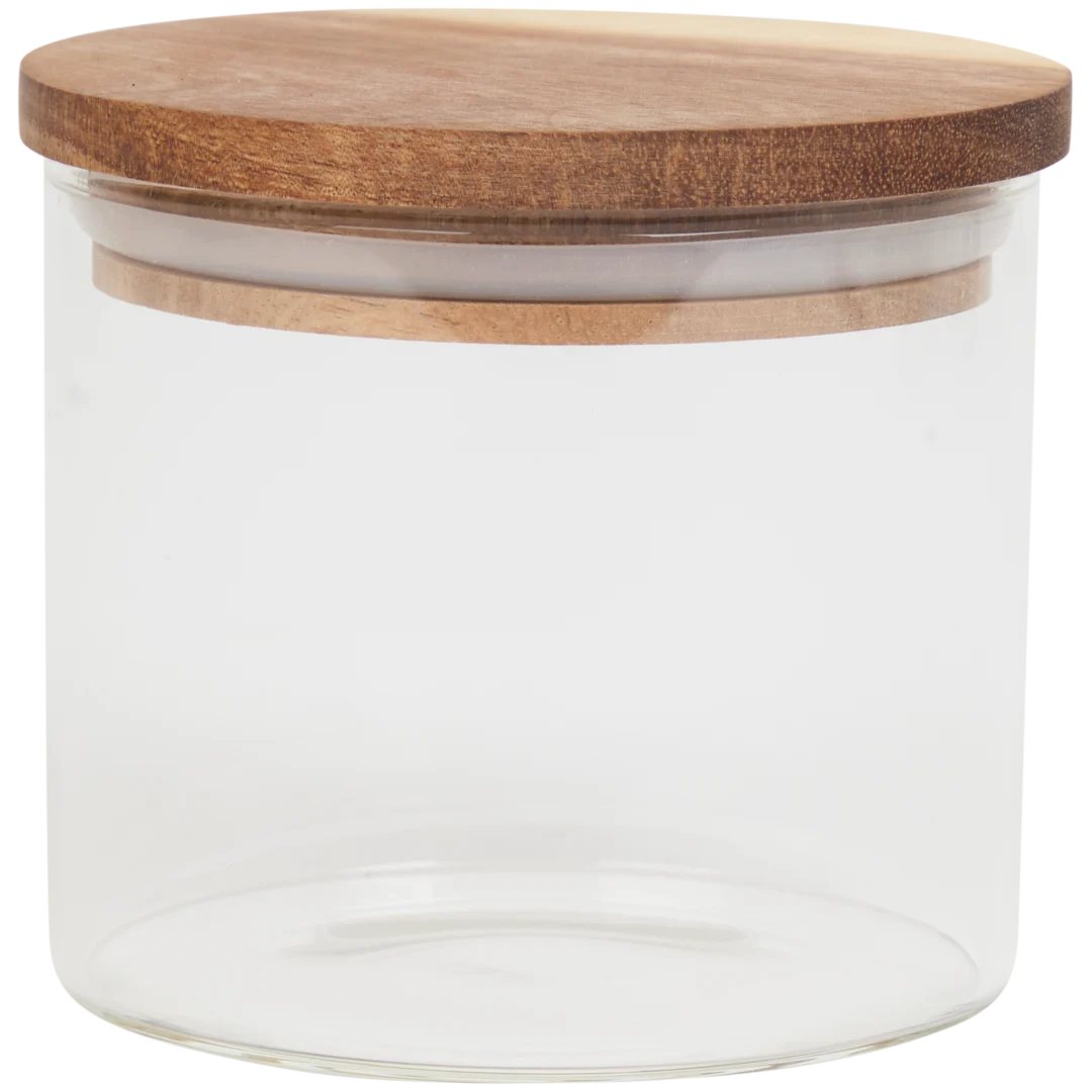 Voorraadpot met houten deksel 450 ml