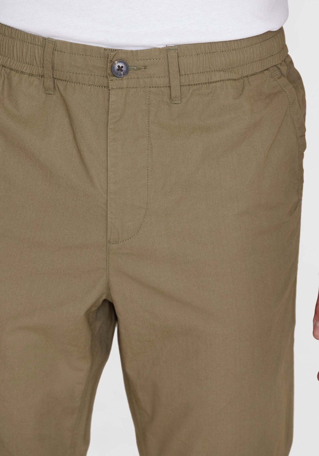 Knowledge Cotton Apparel Hose Tim Tapered Poplin Pants Burned Olive