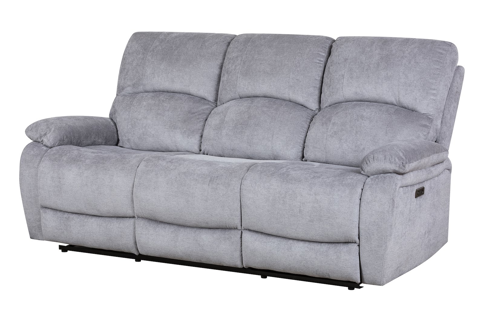 Denver 3-seter recliner elektrisk Tekstil Slowly Grey