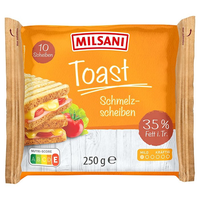 MILSANI Schmelzscheiben 250 g, Toast