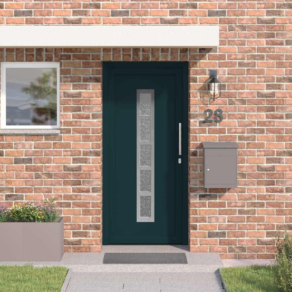 vidaXL Antraciet PVC Voordeur