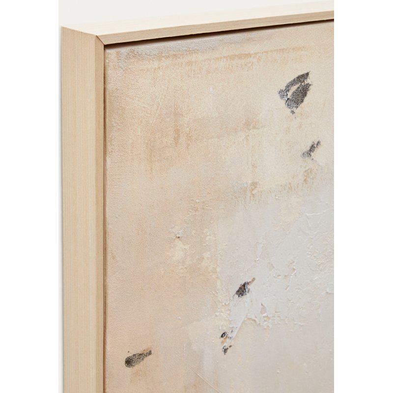 Tableau abstrait Silpa beige foncé 200 x 120 cm