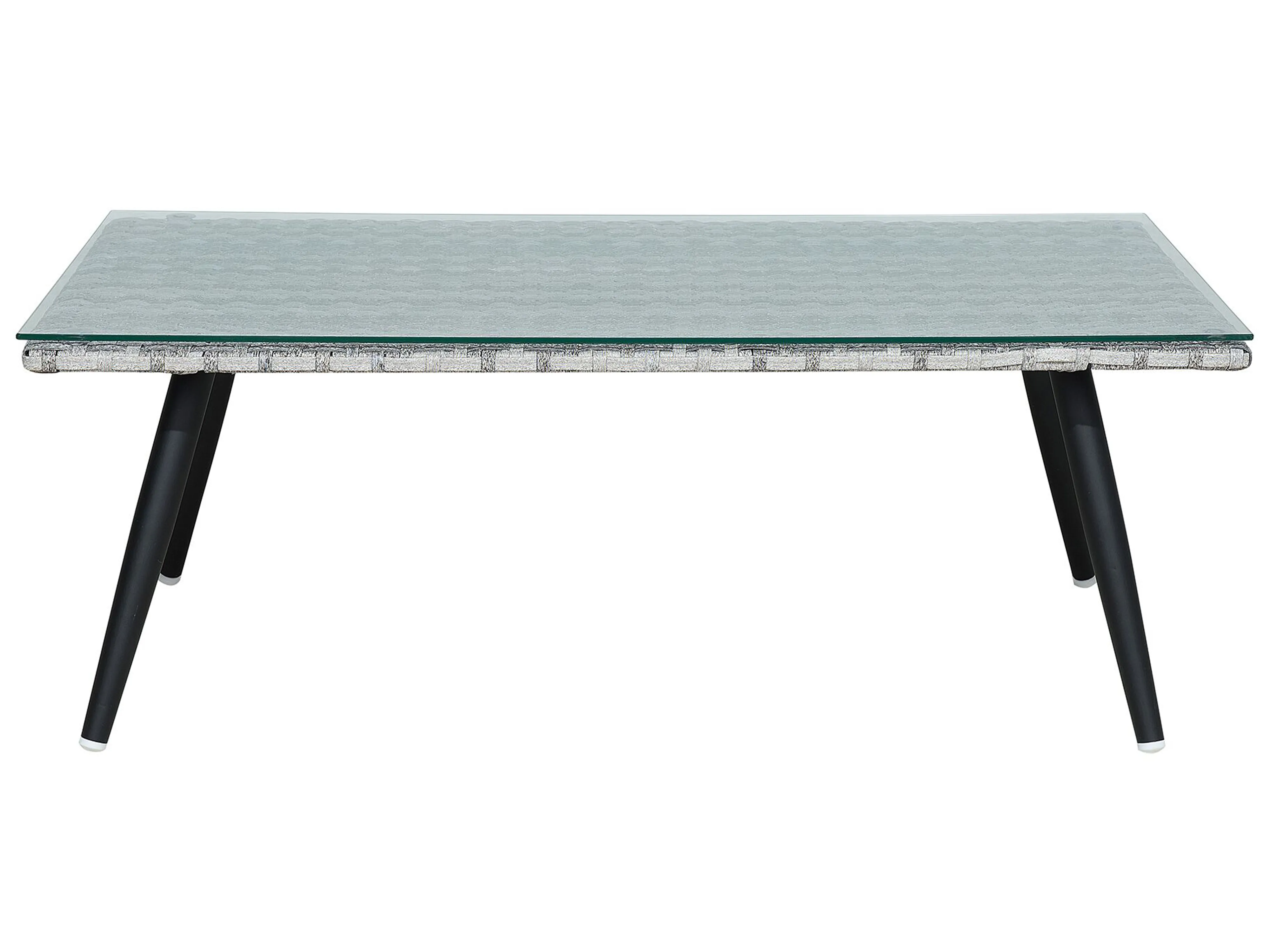 Loungeset met tafel 4-zits RAGUSA PE rotan Grijs