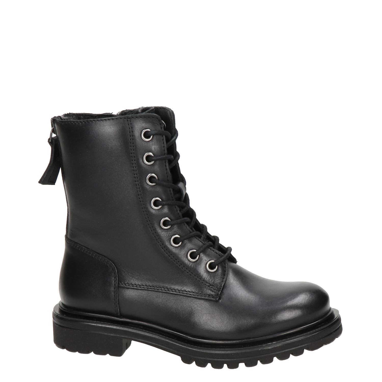 Kids meisjes veterboot Nelson Kids Zwart