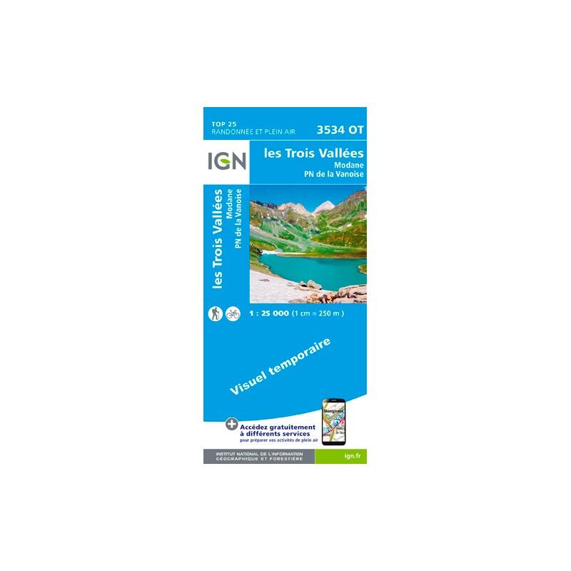 Les Trois Vallées.Modane.Pn De La Vanoise - Carte topographique