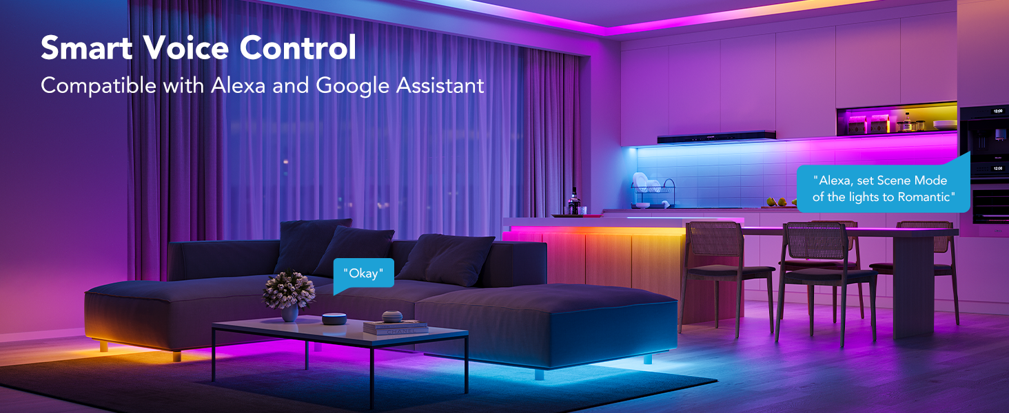 Govee RGBIC Basic Wi-Fi + Bluetooth LED-strips (10 meter)