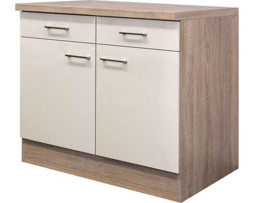 Flex Well onderkast met lade en draaideur Nepal BxDxH 100 x 60 x 86 cm kasjmier glanzend gedemonteerd scharnier links rechts
