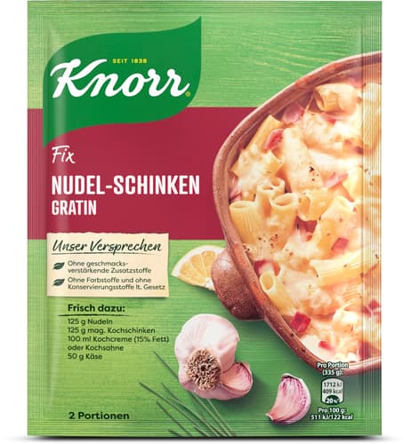 Knorr Fix Nudel-Schinken Gratin
