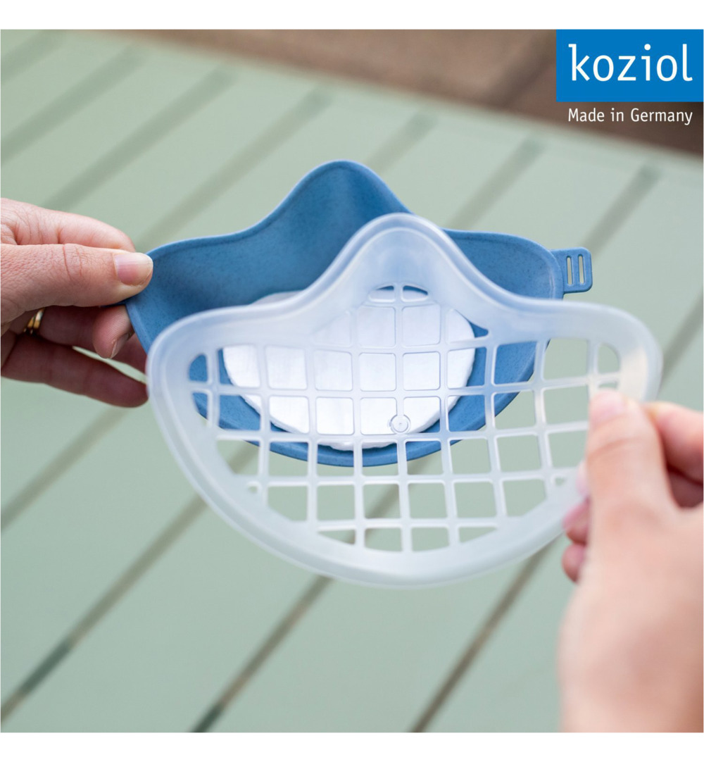 Koziol Duurzaam Herbruikbaar Gezichtsmasker Organic Deep Blue (1 stuk)