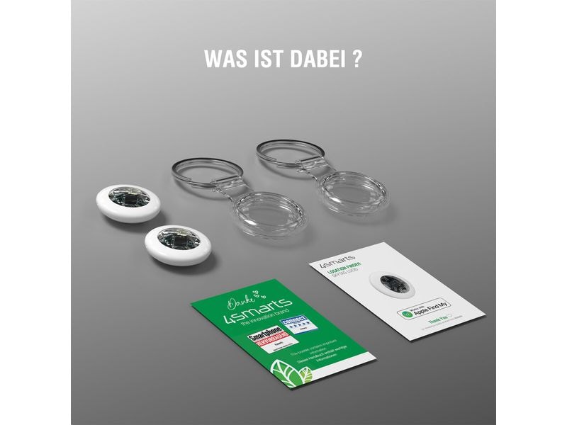 4smarts Schlüsselfinder Standort-Finder SkyTag Lucid 2er Se Standort-Finder SkyTag Lucid 2er Set, Weiss