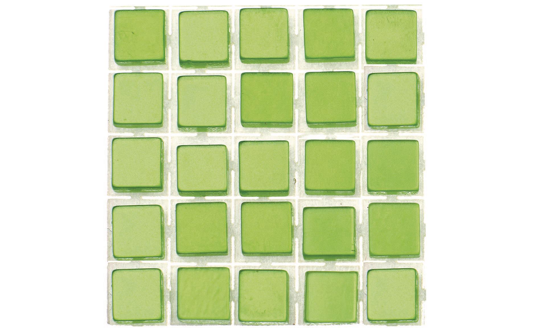 Selbstklebendes Mosaik Poly-Mosaic 5 mm HellgrünSelbstklebendes Kunststoff-Mosaik, hellgrün