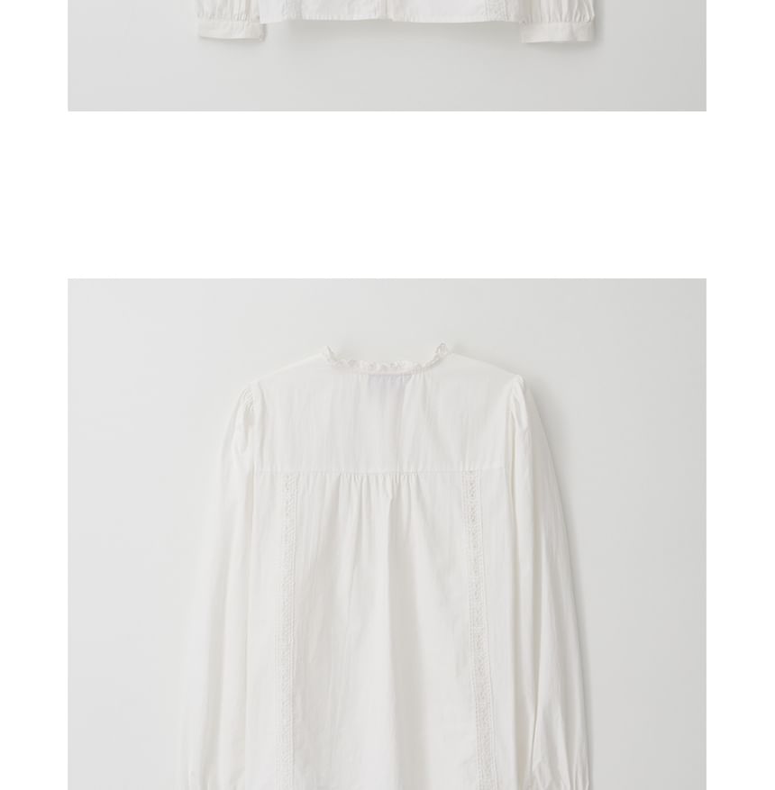 rolarola - Blouse met lint en kant (wit)