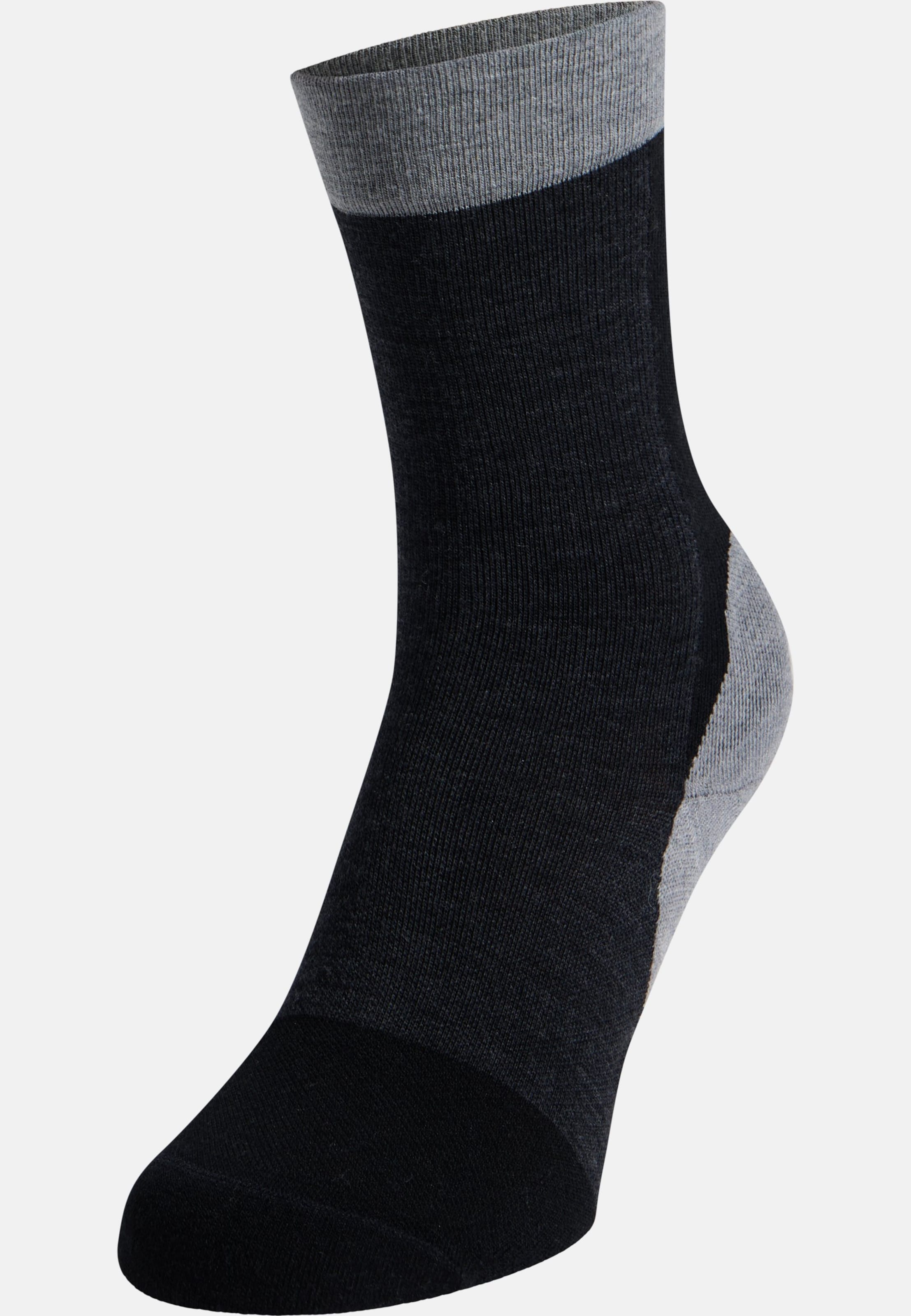 Mittellange Performance Wool Wandersocken in black - odlo graphite grey