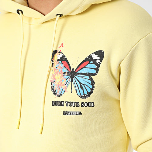 Sweat Capuche 1126 Jaune