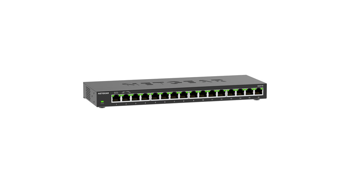 NetgearGS316v3 switch  (Zwart)