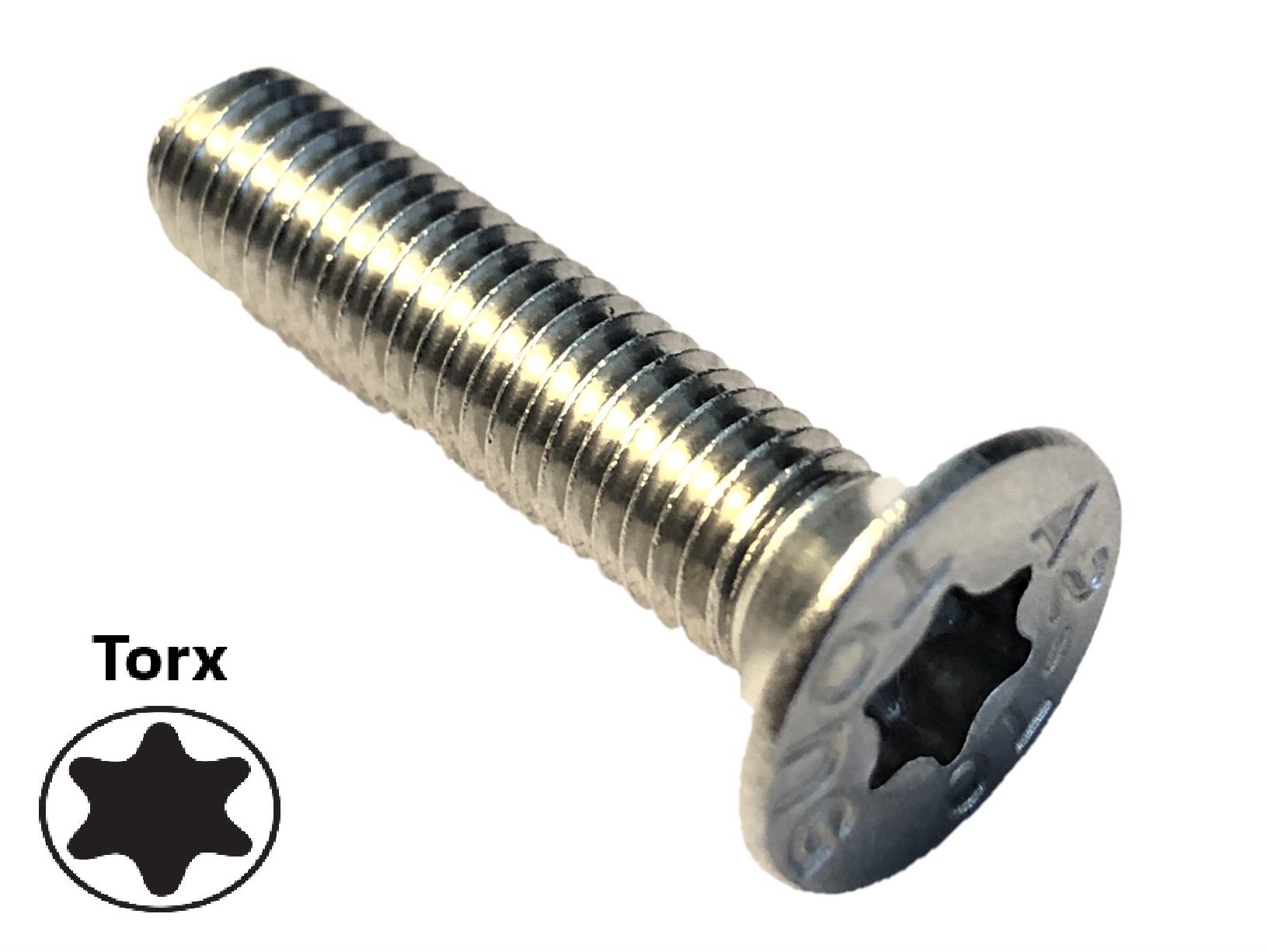 Side Shore Vis Foil - Torx - Inox - M8 / 35 mm