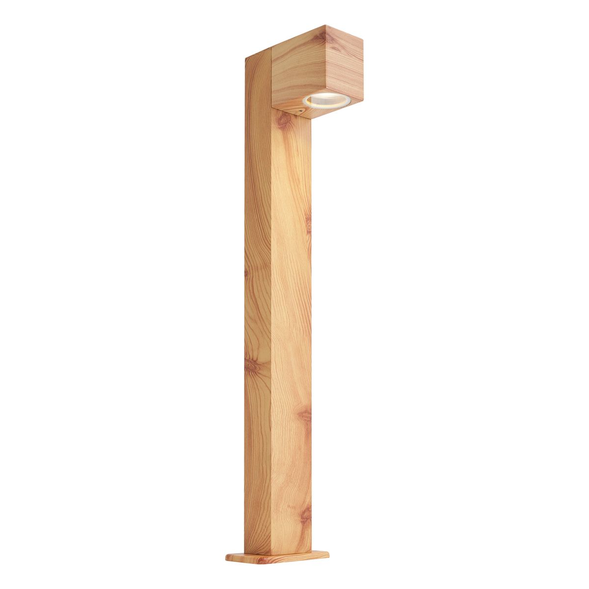 Moderne staande buitenlamp aluminium met hout print 65cm IP44 - Baleno