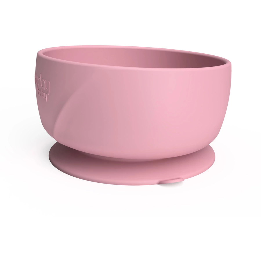 everyday® baby Silikon Esslernschüssel mit Saugfuß, purple rose